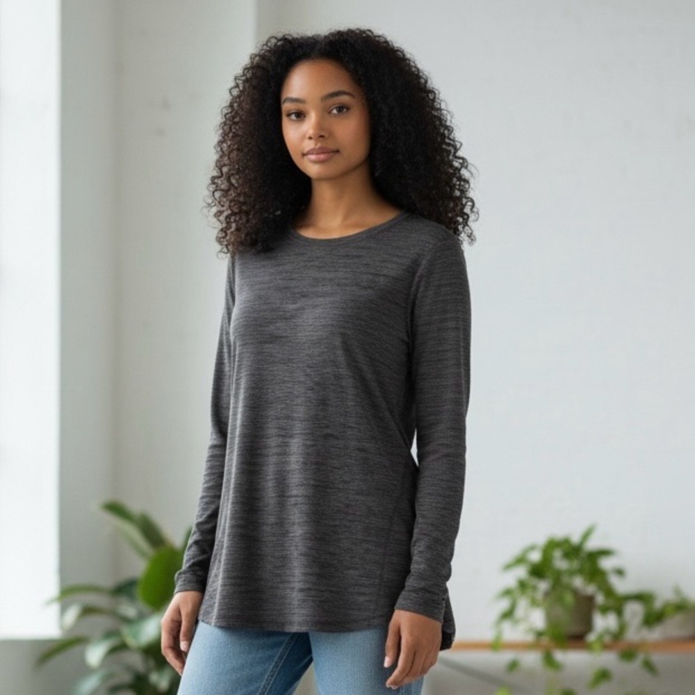 Tek Gear Charcoal Long Sleeve Top